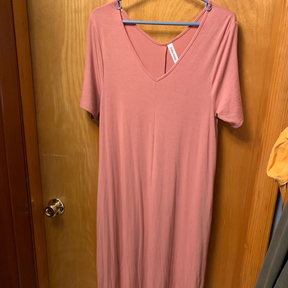 Pink long dress